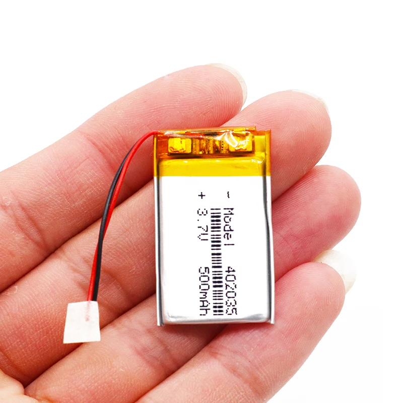 2pcs High Capacity Quality 3.7V 402035 Lipo Lithium Polymer Batteries 500mAh Li Ion Battery Replacement For Bt HeadsetToys | Электроника