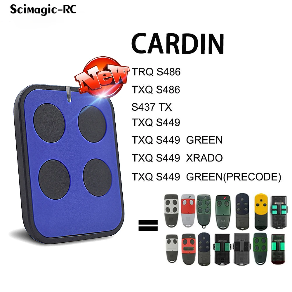 

Clone CARDIN S435 S449 S486 пульт дистанционного управления дубликат TRQ TXQ 433 МГц 868 МГц Открыватель гаражной двери для двигателя карты