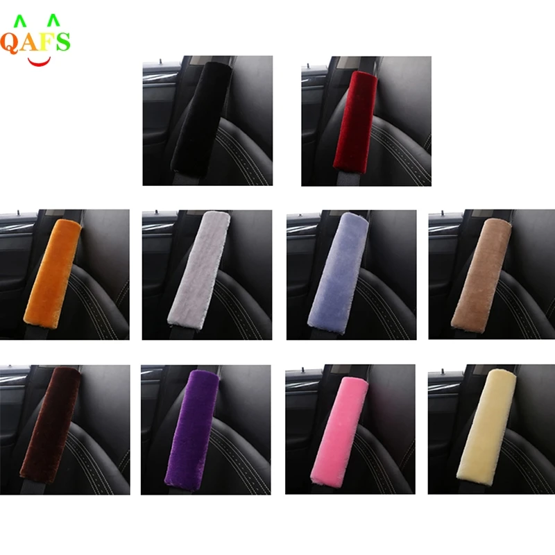 

2pcs Car Seatbelt Cover Sheepskin Seat Belt Pillow Pad Seat belt Safety Strap