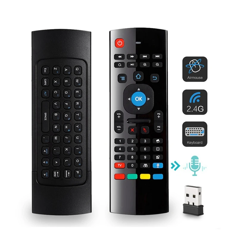 MX3 Fly Air Mouse умный голосовой пульт дистанционного управления 2 4G Беспроводная