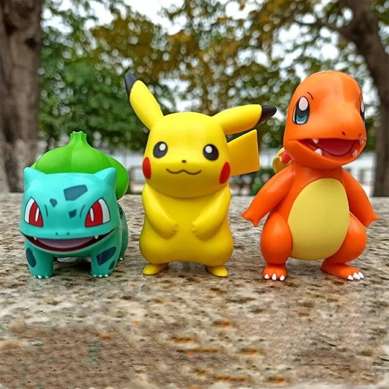 Покемон фигурка игрушки Charmander Cleffa Пикачу Бульбазавр Psyduck карман тыкать модель