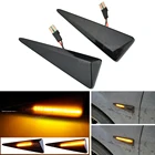 Светодиодный поворотный сигнал, боковые габаритные огни для Renault avgek Espace MK4 2002-2014, динамический последовательный световой индикатор потока воды