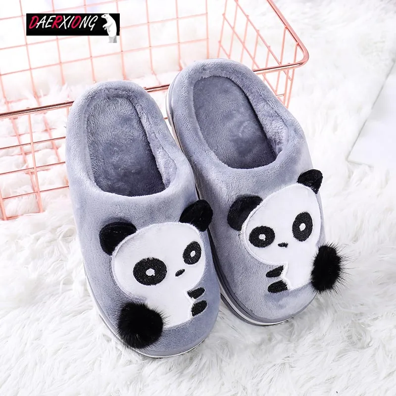 Детские тапочки домашние с пандой и животными Новинка 2019 года Сезон Зима Детская
