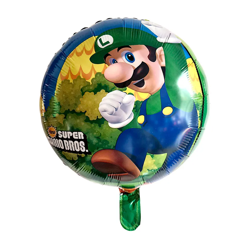5 шт. воздушные шары Super Mario Bros на день рождения Luigi Mario Bros гелиевый воздушный шар Globos детский подарок на день рождения украшения
