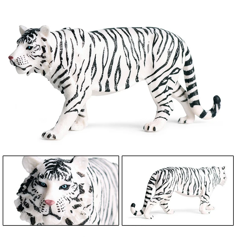 

Simulation White Tiger Figure Collectible Toys Plastic Animal Action Figures Wild Animal Toys Kids