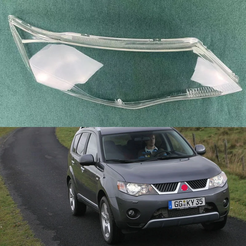 For Mitsubishi Outlander EX 2007-2010 I lamp transparent lampshade lamp shell lampshade Transparent lampshade headlight cover