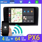 Автомобильный мультимедийный плеер, плеер на Android 10, PX6, 4 Гб + 64 ГБ, с GPS Навигатором, для Mercedes Benz ML GL class W164 X164
