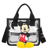 disney women bag mickey mouse cartoon transparent shoulder bag korean leisure messenger bag girl fashion handbag high quality