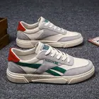 Мужские парусиновые кроссовки на плоской подошве, с вулканизированной подошвой, весна-осень