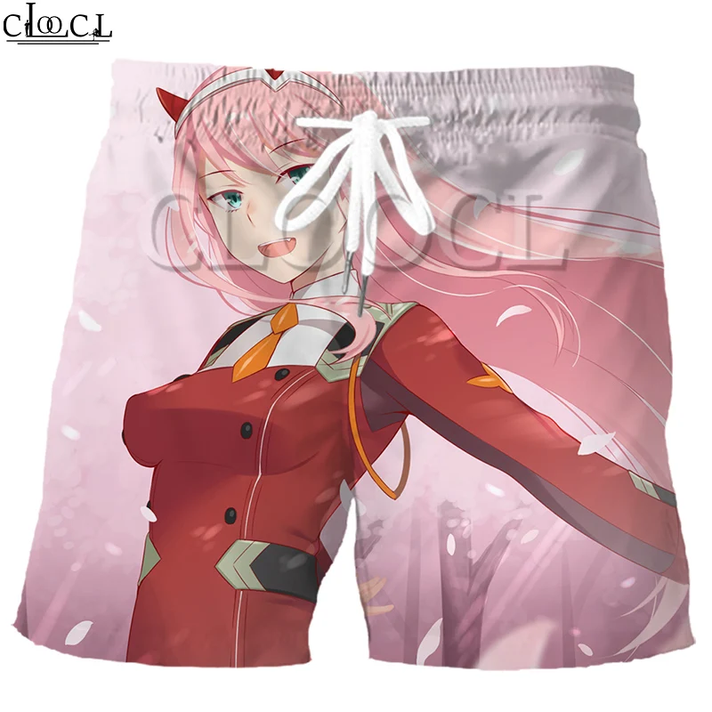

CLOOCL аниме Darling In The Franxx Zero Two 3D принт мужские модные спортивные шорты хип-хоп летние пляжные тренировочные брюки