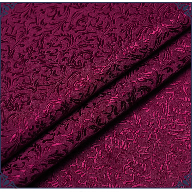 75x50 см цветочный стиль Дамаск шелк атлас парча жаккардовая ткань костюм обивка