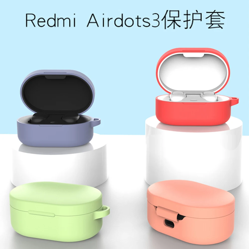 

Slim Skin Anti-fall Cover For Xiaomi Redmi Airdots 3 Silicone Bluetooth Headset Case For Redmi Airdots 3 Earphone Capa Protector