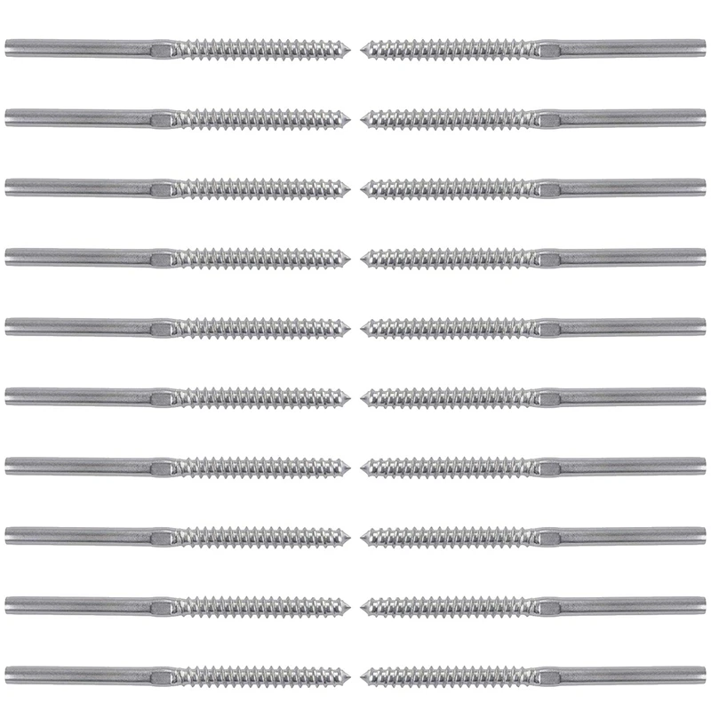 20 упаковок винты с резьбой для левой и правой руки 1/8 дюймовых кабельных перил