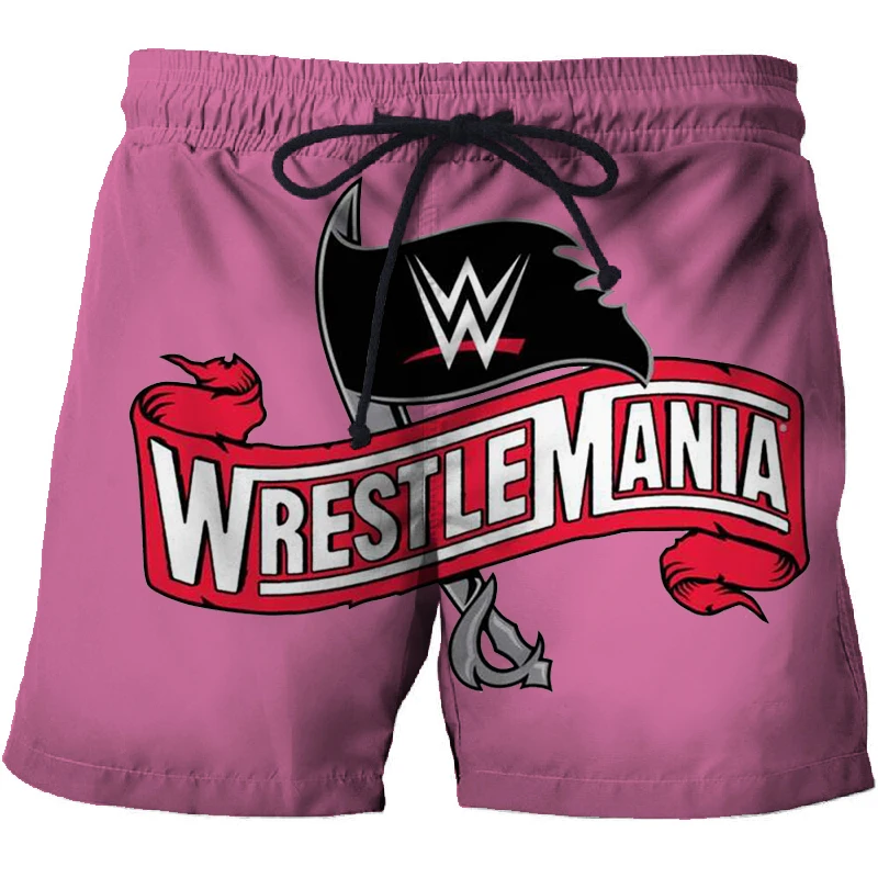 

Summer casual shorts world wrestling entertainment 3D printing quick-drying surf beach shorts plus size loose shorts