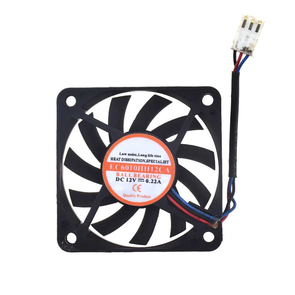 

Cooler For EVERCOOL EC6010HH12CA 60*60*10mm 12V 0.22A Cooling Fan 3pin