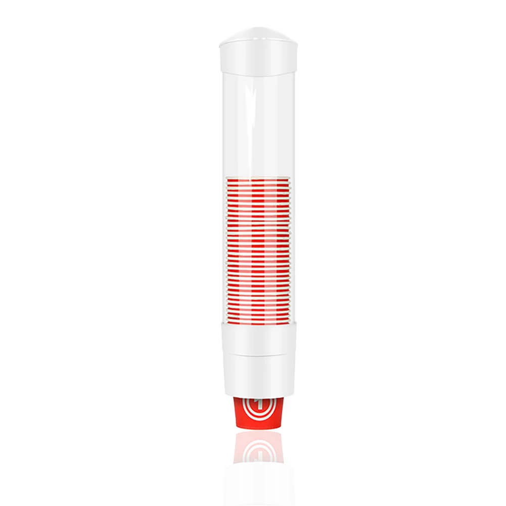 

70 Cups Disposable Paper Cup Dispenser Plastic Cups Holder Automatic Holder Dustproof Free Punching Paper Cup Rack