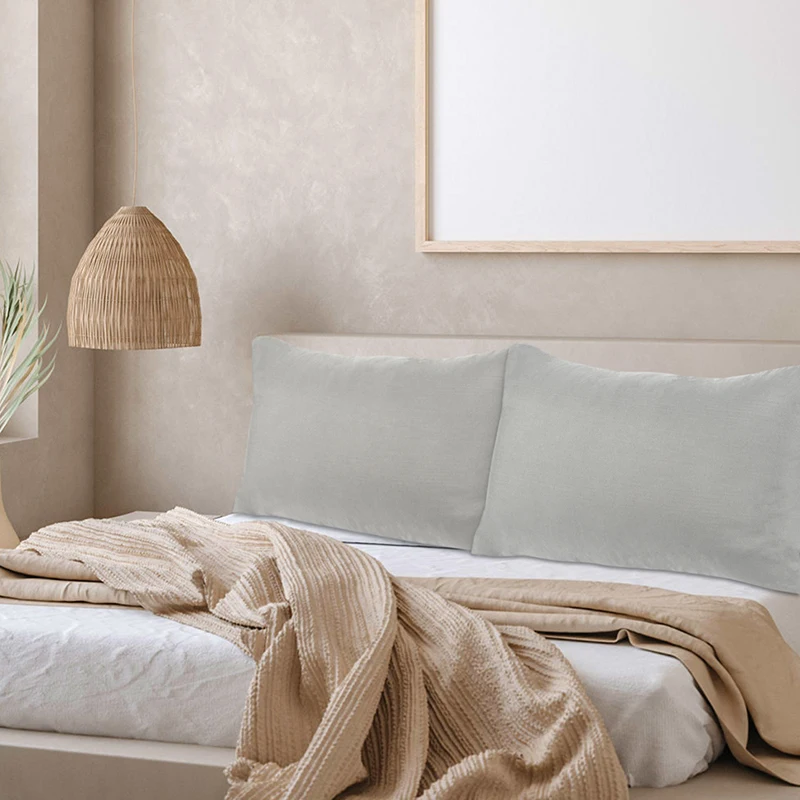 

2pcs Pillowcase Single Pillowcase Solid Color Cotton Pillowcase