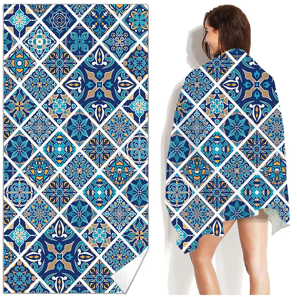 

Bohemia Print Microfiber Bath towel No Sand Free Quick Dry Beach TowelSummer Cushion Swimming Fitness Yoga Bath Towels