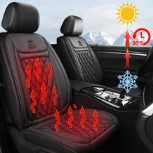 1PCS Heated Car Seat Cover 30 Fast Heating Seat Cushion 12-24v Heated Car Seat Protector 25W Universal Car Heater High/Mid/Low