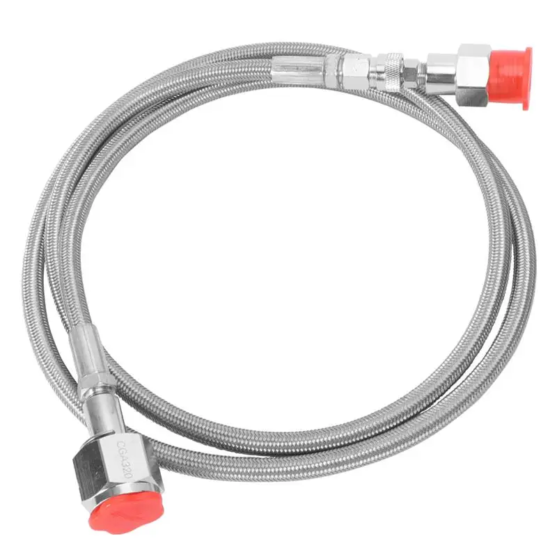 

1PC 60 Inches Soda Club To External CO2 Tank Direct Adapter Silver