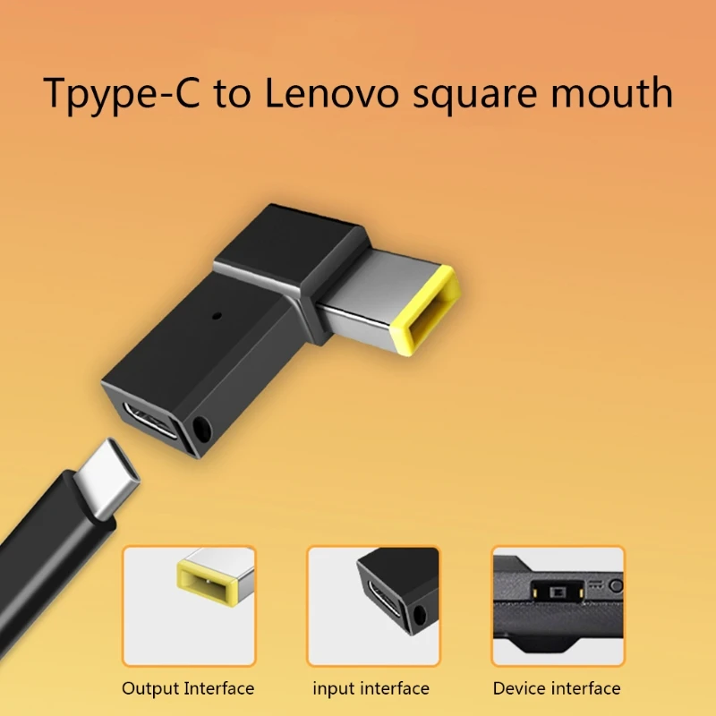 Зарядное устройство W3JB Type C-Square Mouth Male 100W PD Flash конвертер головы простой настольный