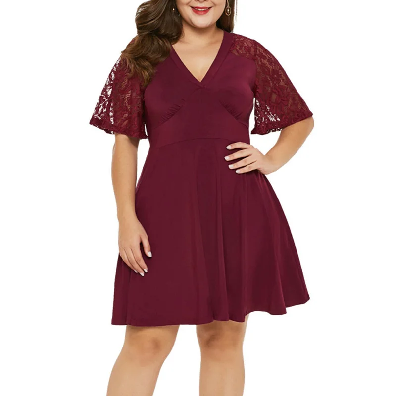 Женское платье с коротким рукавом сексуальное Повседневное v-образным вырезом