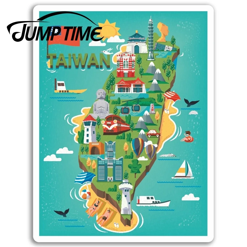 Время скачка для тайваньских виниловых наклеек Веселая наклейка Путешествие