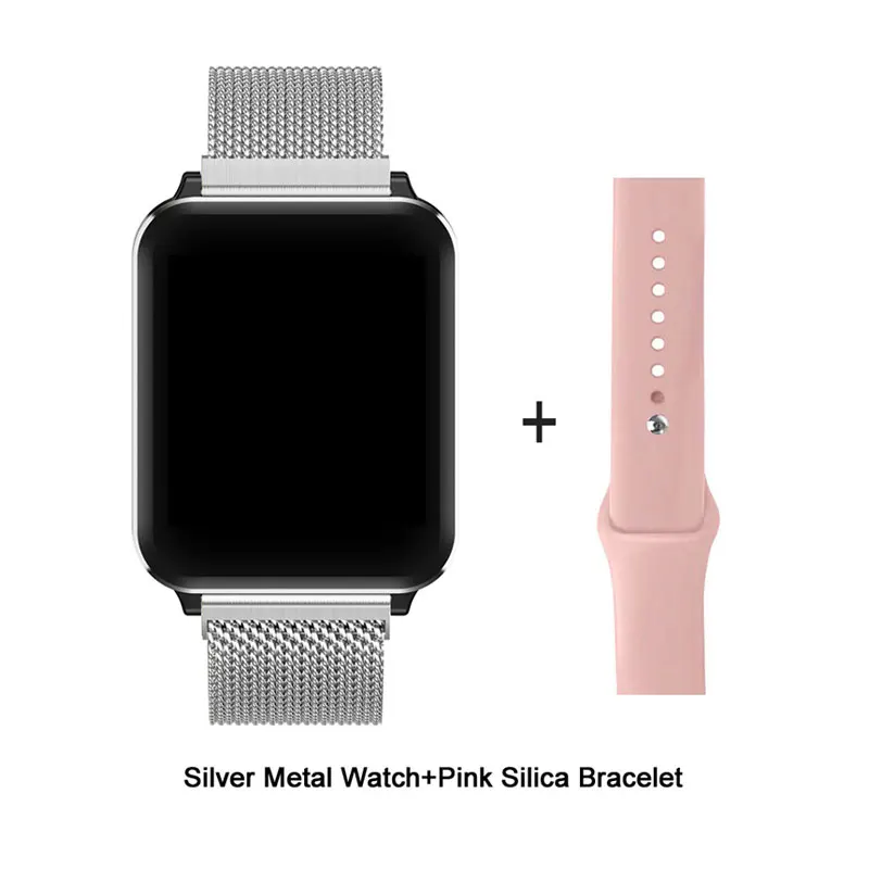 Pink VERYFiTEK AW6 Смарт-часы для женщин и мужчин водонепроницаемый фитнес-трекер пульсометр Монитор артериального давления Smartwatch PK P68 P70 P80 B57 - Цвет: Pink