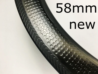new 58mm Tubeless Бескамерная автомобильная шина 45/50/58/80 мм улыбающегося Гольф поверхности Углеродные Диски велосипед довод Трубчатые колеса специальной тормозной поверхности - Цвет: new 58mm Tubeless