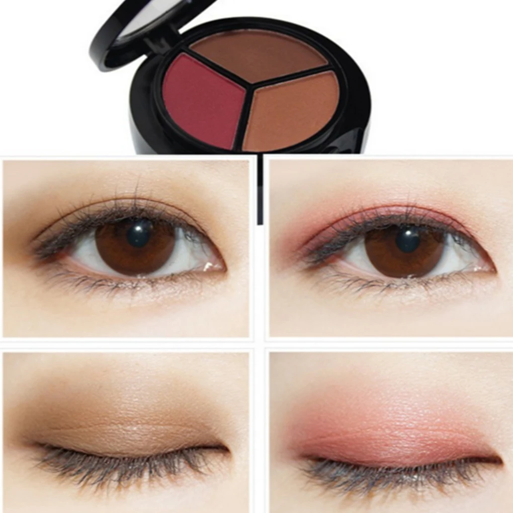 3 цвета дымчатые матовые тени для век Палитра водонепроницаемые блестящие