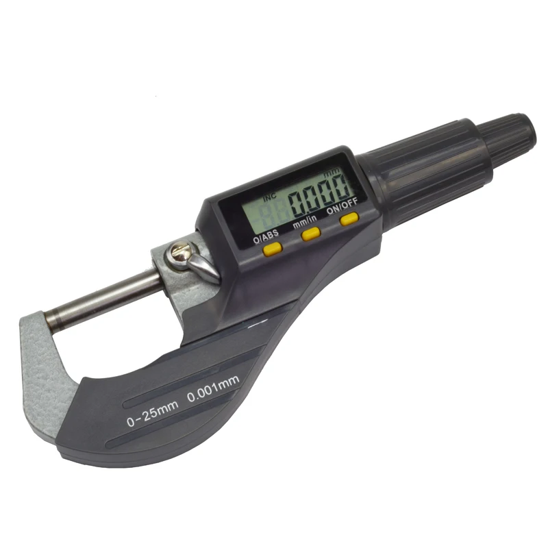 digital micrometer 0,001 мм электронный Внешний микрометр Твердосплавные наконечники измерительные инструменты суппорт Калибр 0-25 мм 1 дюйм цифровой микрометр головка - Цвет: digital micrometer