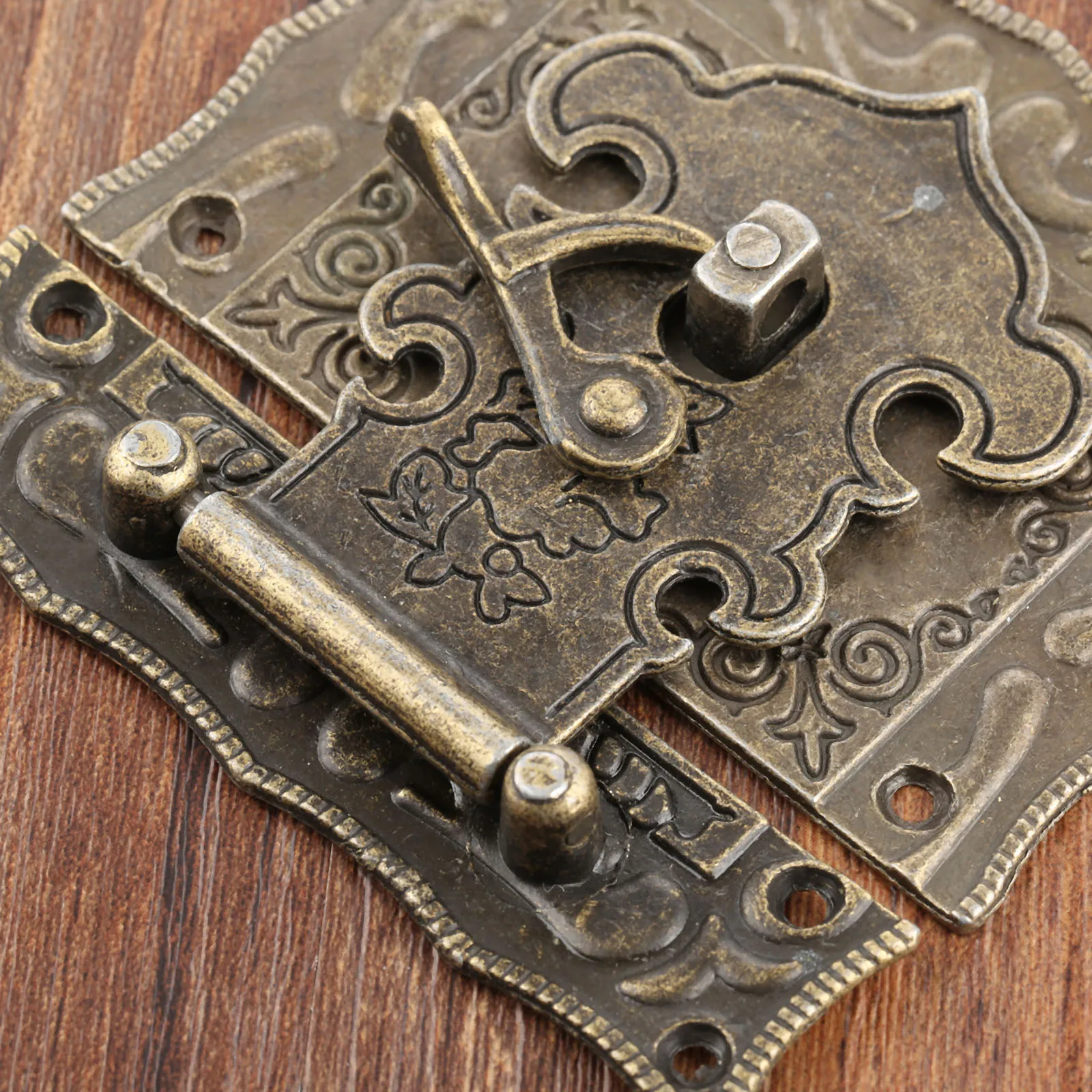 1 шт. Античная бронзовая бижутерия деревянный крючок для ящика защелки ящиков