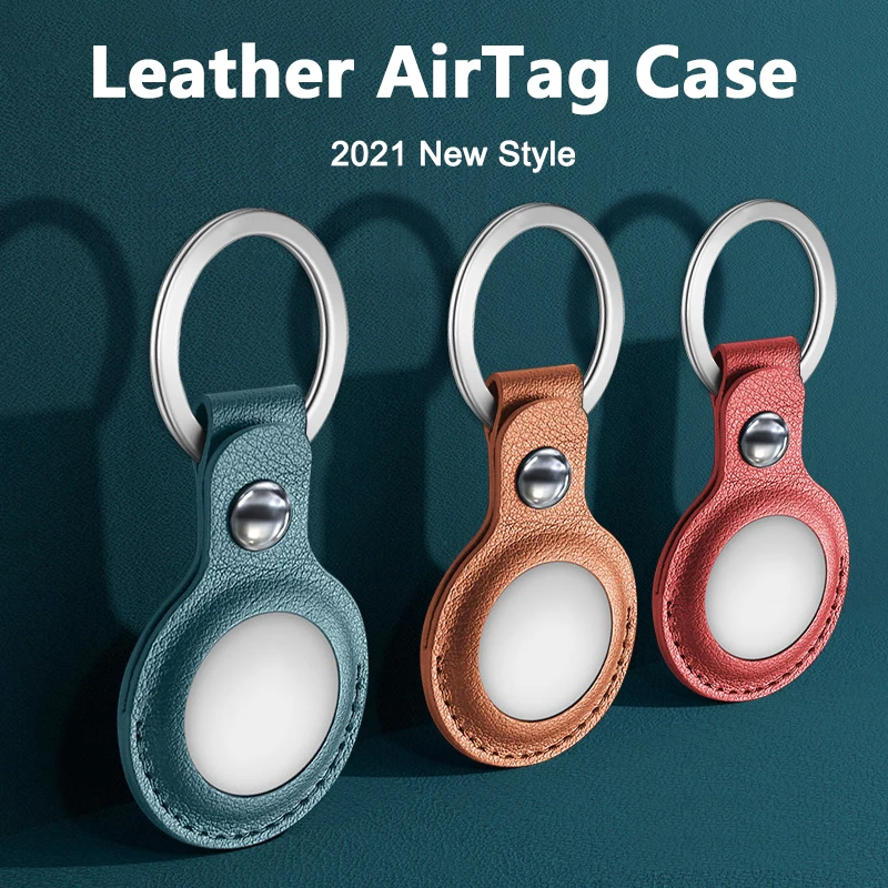 

High quality Leather Case For Apple Airtags Protective cover For Apple Locator Tracker Anti-lost Device Keychain Protect Sleeve