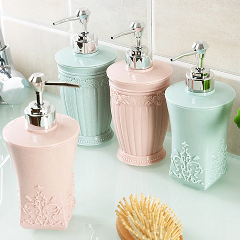 

400ML Liquid Soap Dispenser Pump Bathroom Shower Gel Shampoo Container