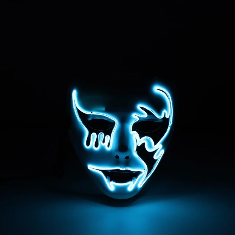High Quality New LED Halloween Party Decorative Mask Club Bar Flashing Bloody Grimace Horror Haunted Masquerade Props | Дом и сад