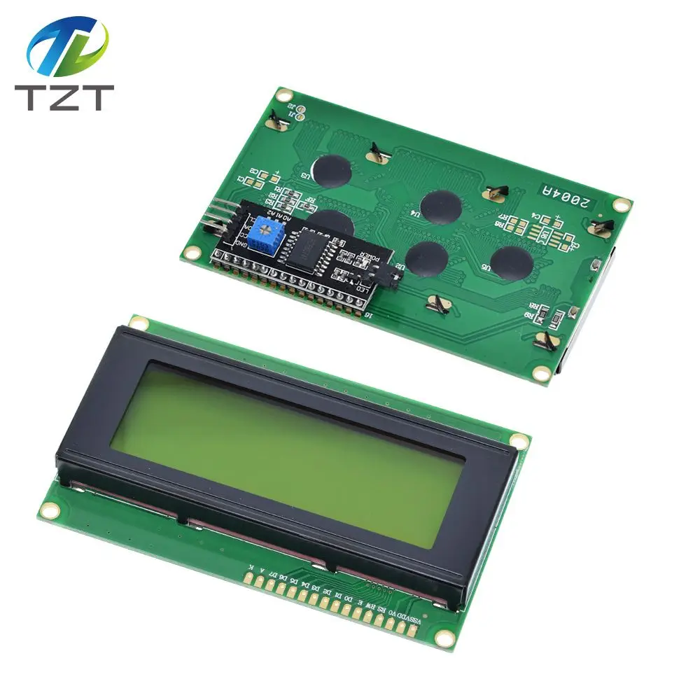 1 шт. lcd 2004+ igc 2004 20x4 2004A синий/зеленый экран HD44780 символ lcd/w IIC/igc последовательный интерфейс модуль адаптера - Цвет: I2C LCD2004 Green