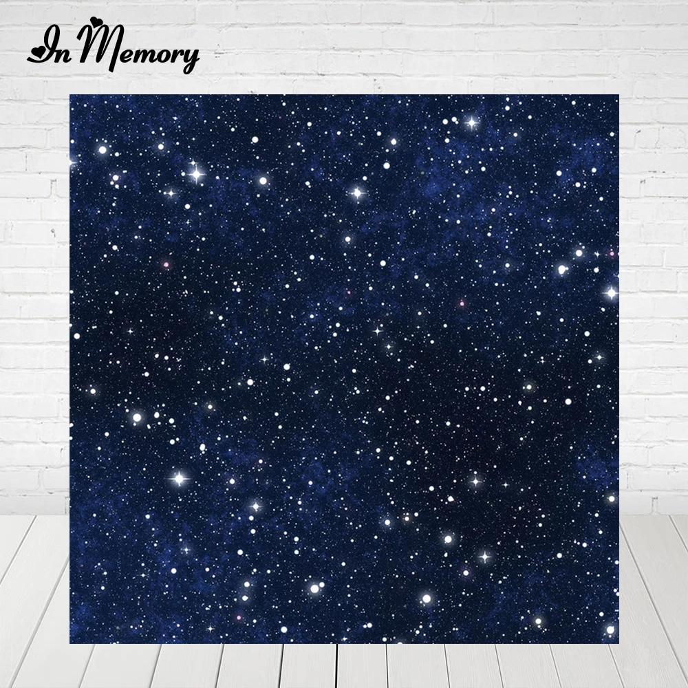 Фотофон InMemory с блестками и маленькими звездами для студийной фотосъемки темно