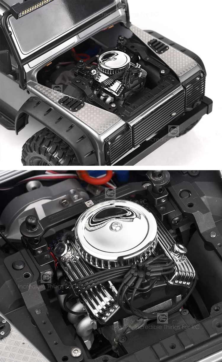 Классический V8 F82 имитация двигателя двигатель вентилятор Радиатор для 1/10 RC Гусеничный автомобиль Traxxas TRX4 SCX10 Rc4wd D90 VS4 обновление