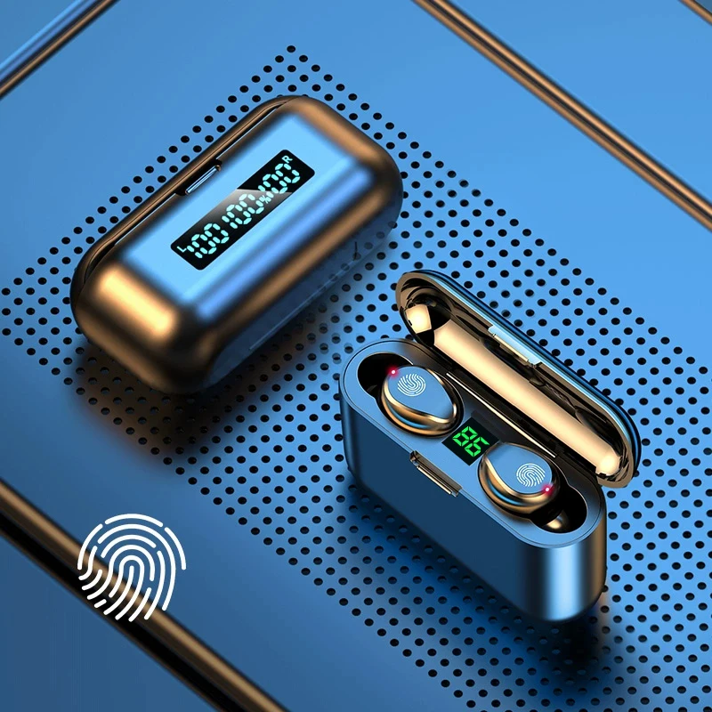 

Bluetooth Earphones Wireless Headphones LED Display With Microphone Sport Waterproof Earbuds Headsets With 2000mAh Charging Box
