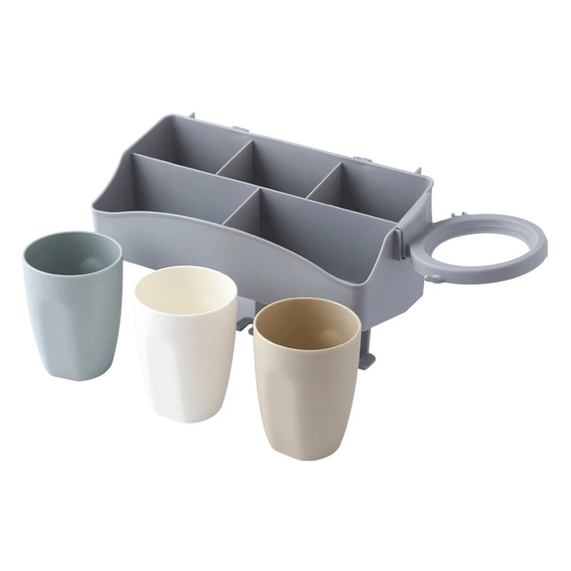 

Toothbrush Rack Free Punch Mouthwash Cup Wall Hanging Hair Dryer Bracket Bathroom Storage Rack Bathroom Accessories Set