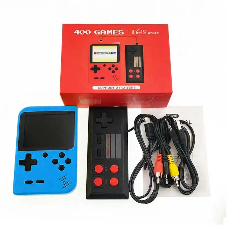 

2021 New Retro Portable Mini Handheld Game Console 8-Bit 3.0 Inch Color LCD Built-in 400 Games for Kids Gift retro game console