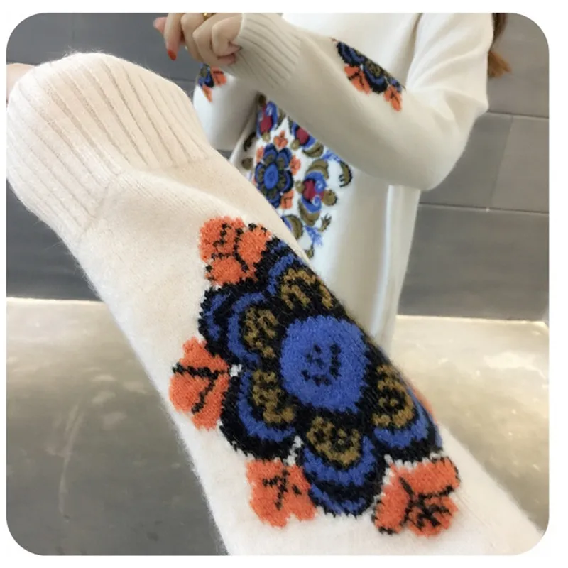 

Fashion Women Pullover Sweater Dress Warm Loose Long-sleeved Knitted Casual Female Soft Sweater Plus size Bottoming Shirt Tops