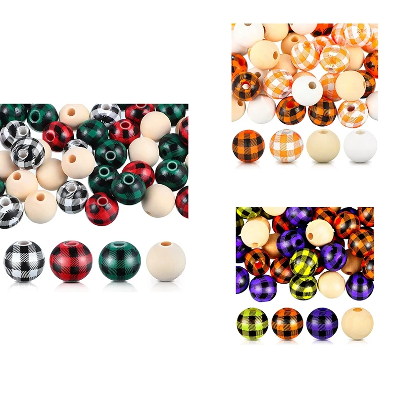 

100 штук решетчатых деревянных бусин, деревенские деревянные бусины в деревенском стиле, полированные бусины-разделители, поделки «сделай с...