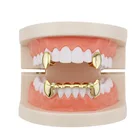Колпачок с зубными наконечниками в стиле хип-хоп, Ювелирное Украшение для верхнего и нижнего зубов вампирского Клыка, косплей