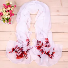 Bufandas de seda de gasa para mujer, chal cuadrado de poliéster con estampado de flores, de verano, a la moda, novedad