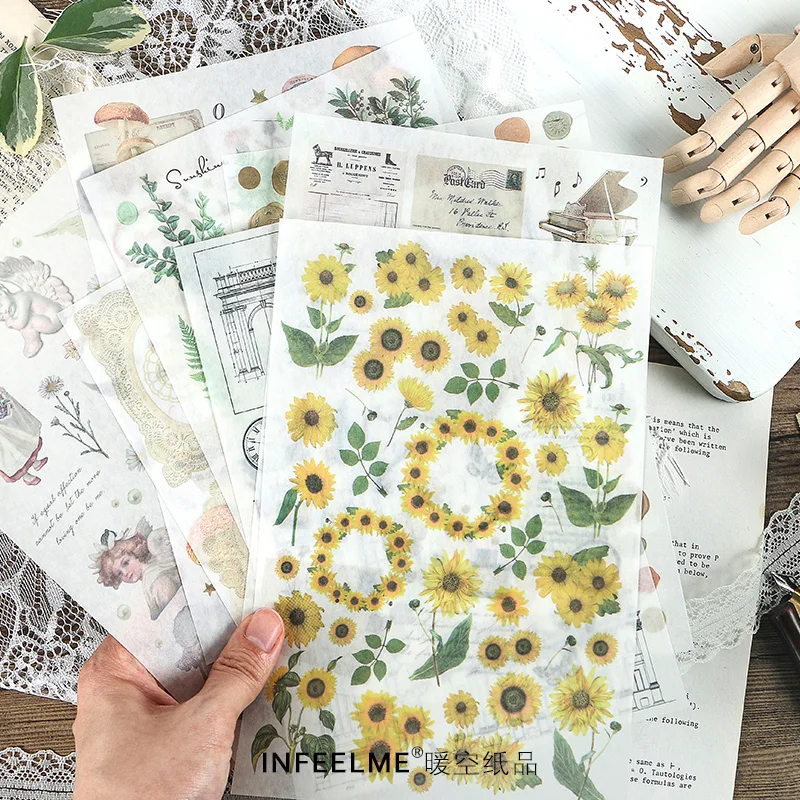 Милый ангел растение цветок бумажные наклейки украшения дневник в стиле