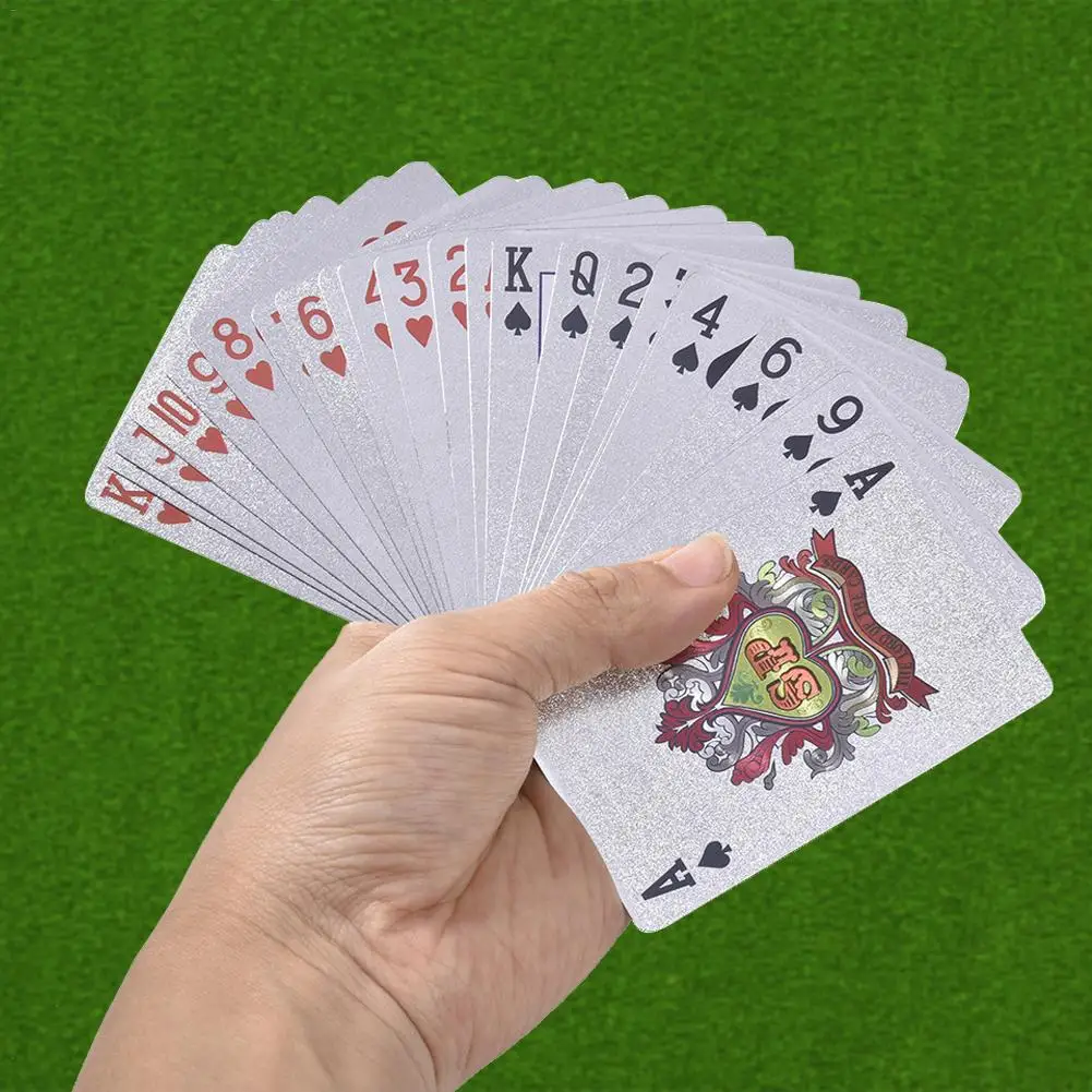 Рождество водонепроницаемый серебряная фольга игральные карты с Санта Клаусом