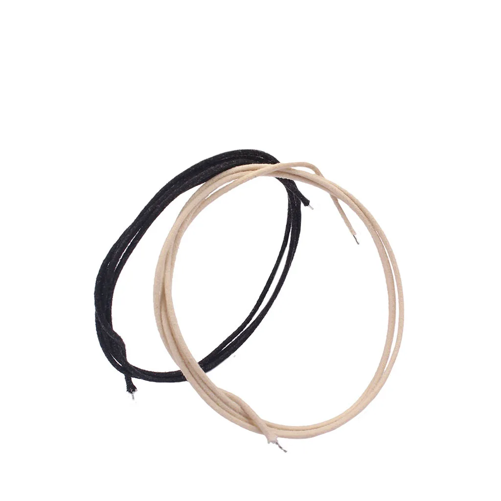 Набор из 2 однопроводных оплетенных проводов для гитары черного и белого цвета |