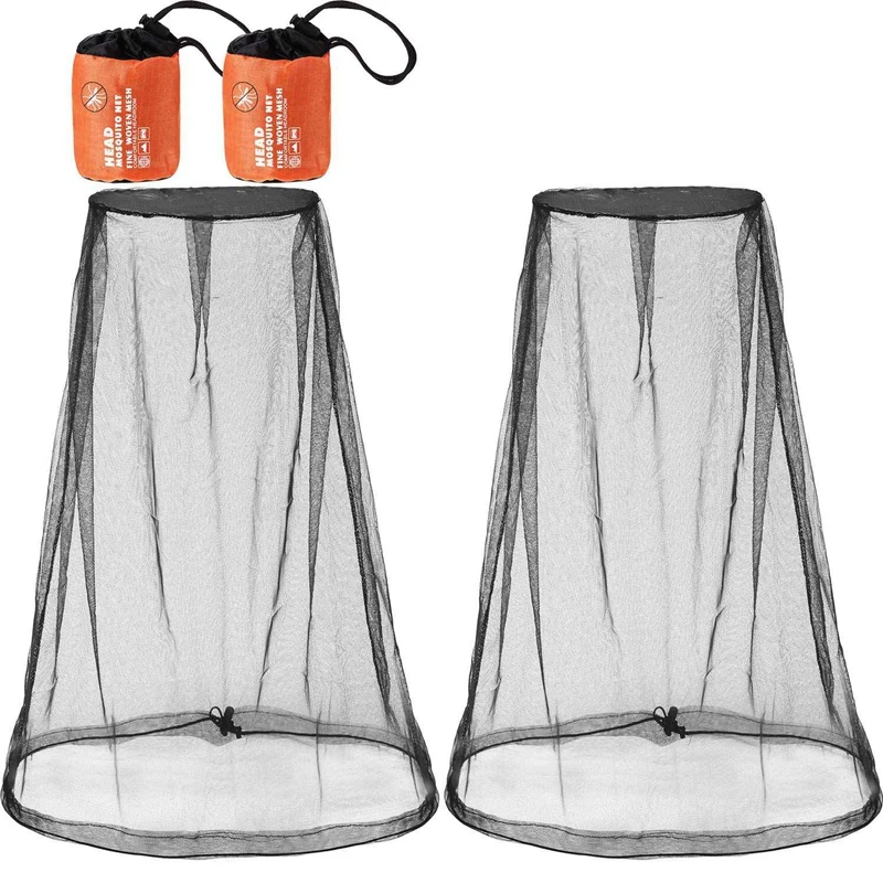 2 Pack Head Net Face Mesh Cover For Outdoor Lovers Protect From Fly Screen Mosquito Gnat And Other Flies | Дом и сад