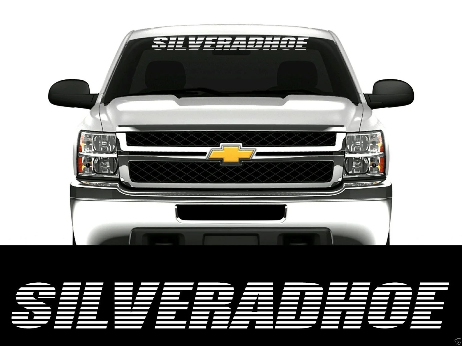 

For SILVERADO SILVERADHOE WINDSHIELD BANNER CHEVROLET TRUCK STICKER DECAL